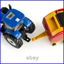 1/64 New Holland Dairy Barn Set With T6.164 Tractor & Roll-Belt 560 Baler