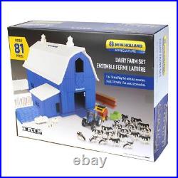 1/64 New Holland Dairy Barn Set with T6.164 Tractor & Roll-Belt 560 Baler 13982