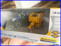 1/64 New Holland T6.180 & Roll Belt 560 2024 Farm Show ERTL CHASE UNIT RARE