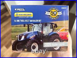 1/64 New Holland T6.180 & Roll Belt 560 2024 Farm Show ERTL CHASE UNIT RARE