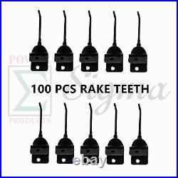 100 PC Rubber Rake Teeth For New Holland John Deere IH AC AGCO New Idea SG300916