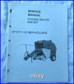 1981 New Holland 846 847 round baler shop repair service manual factory original