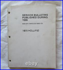 1986 Sperry New Holland Service Bulletins Balers Combines Loaders Bale Wagons