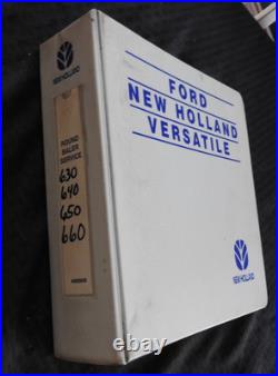 1992-1995 Genuine NEW HOLLAND 630 640 650 660 Round Baler Service Manual Set VG+