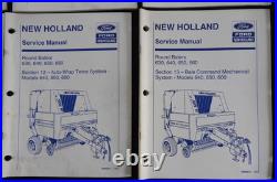 1992-1995 Genuine NEW HOLLAND 630 640 650 660 Round Baler Service Manual Set VG+
