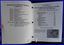 1992-1995 Genuine NEW HOLLAND 630 640 650 660 Round Baler Service Manual Set VG+