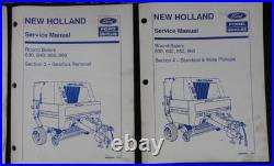 1992-1995 Genuine New Holland 630 640 650 660 Round Baler Service Manual De VG+