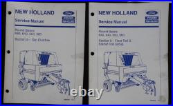 1992-1995 Genuine New Holland 630 640 650 660 Round Baler Service Manual De VG+