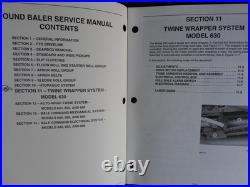 1992-1995 Genuine New Holland 630 640 650 660 Round Baler Service Manual De VG+