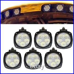 6 X LED Upper Cab Light Kit Fit New Holland H8000, H8040, H8060, H8080 Windrower