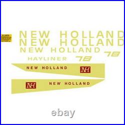 78 New Holland Hay Baler Hood Decal Kit 78 High Quality Vinyl Hood Decals