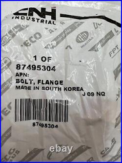 Box of 21-Genuine CNH OEM 87495304 Serrated Hex Flange Screw Bolt