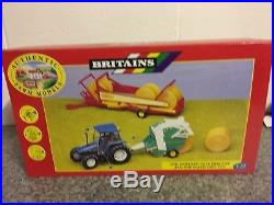 Britains Farm Models 9670 New Holland 6635 Tractor & Hay Baler Gift Set Rare