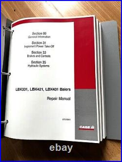 Case IH LBX331 LBX421 LBX431 Baler Factory Service Repair Manual