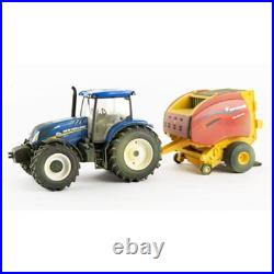 Dusty Chase Unit 1/32 New Holland T6.180 with Roll-Belt 560 Round Baler 13966