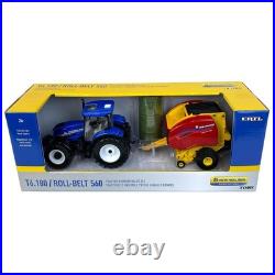 ERTL 1/32 New Holland T6.180 with Roll-Belt 560 Round Baler13966