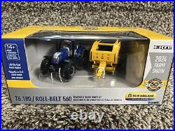 ERTL 1/64 New Holland T6.180 Roll-Belt 560 Round Baler 2024 Farm Show Chase Unit