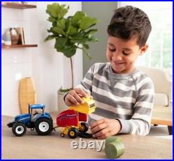 ERTL, NEW HOLLAND T6.180 with round baler NEW HOLLAND Roll-Belt 560, 1/32, ERT