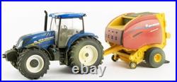 ERTL, NEW HOLLAND T6.180 with round baler NEW HOLLAND Roll-Belt 560 Dirty vers