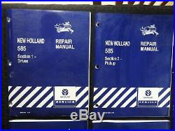 Echt New Holland 585 Baler Reparaturhandbuch Set (Komplett, 10 Bücher) Gut