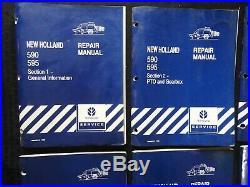 Echt New Holland 590 & 595 Baler Reparaturhandbuch Set (Komplett, 10 Bücher) Gut