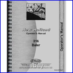 Fits New Holland 316 Baler Operators Manual