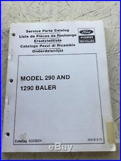 Ford, New Holland 290, 1290 Baler Parts Catalog Manual