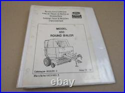 Ford New Holland 650 Round Baler Parts List 1993 Ersatzteilliste in engl