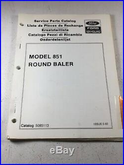 Ford, New Holland 851 Baler Parts Manual