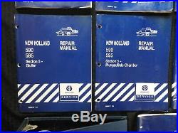 GENUINE NEW HOLLAND 590 & 595 BALER REPAIR MANUAL SET (complete, 10 books) NICE