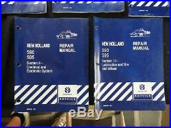 GENUINE NEW HOLLAND 590 & 595 BALER REPAIR MANUAL SET (complete, 10 books) NICE