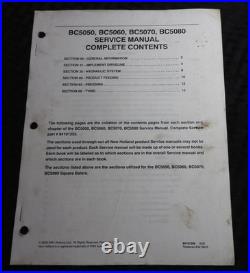 GENUINE NEW HOLLAND BC5050 BC5060 BC5070 BC5080 Baler Service Repair Manual SET