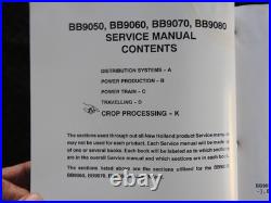 Genuine NEW HOLLAND BB9050 BB9060 BB9070 BB9080 Baler Service Manual Set withbinde