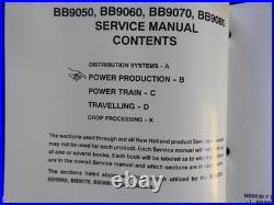 Genuine NEW HOLLAND BB9050 BB9060 BB9070 BB9080 Baler Service Manual Set withbinde