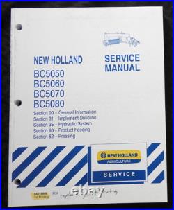 Genuine NEW HOLLAND BC5050 BC5060 BC5070 BC5080 Baler Service Manual Set withbinde