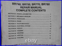 Genuine NEW HOLLAND BR740 BR750 BR770 BR780 Big Roll Baler Service Manual Set