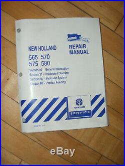 Genuine New Holland 565 570 575 580 Baler Repair Manual Set Nice