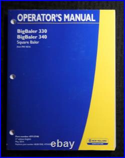 Genuine New Holland BB330 BB340 330 340 Big Square Baler Operators Manual
