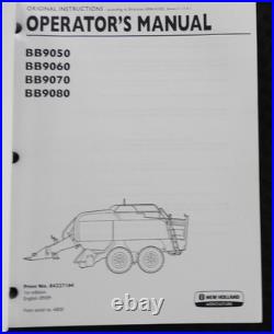 Genuine New Holland BB9050 BB9060 BB9070 BB9080 Big Baler Operators Manual