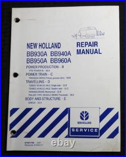 Genuine New Holland BB930A BB940A BB050A BB960A Baler Service Manual Set With