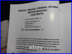 Genuine New Holland BB930A BB940A BB050A BB960A Baler Service Manual Set With