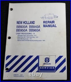 Genuine New Holland BB930A BB940A BB050A BB960A Baler Service Manual Set With