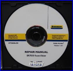 Genuine New Holland Br7050 Baler Service Repair Manual Set On CD