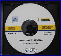 Genuine New Holland Br7050 Br 7050 Round Baler Operators Manual On CD