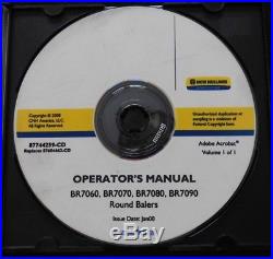 Genuine New Holland Br7060 Br7070 Br7080 Br7090 Round Baler Operators Manual