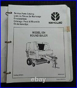 Genuine New Holland Model 654 Round Baler Parts Catalog Manual Very Good Shape