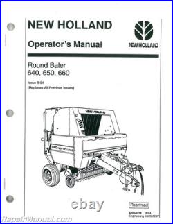 JS-NH-O-650RB New Holland 640 650 660 Large Round Baler Operators