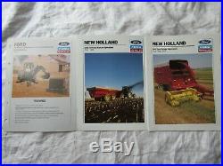 Lot of 27 Ford New Holland brochure tractor combine baler backhoe lawn garden