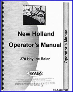 NEW-HOLLAND-270-BALER-OPERATORS-MANUAL-By-New-Holland-Manuals-BRAND-NEW-01-nj