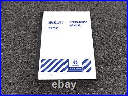 NEW HOLLAND BALERS BR7050 Operator Owner Maintenance Manual